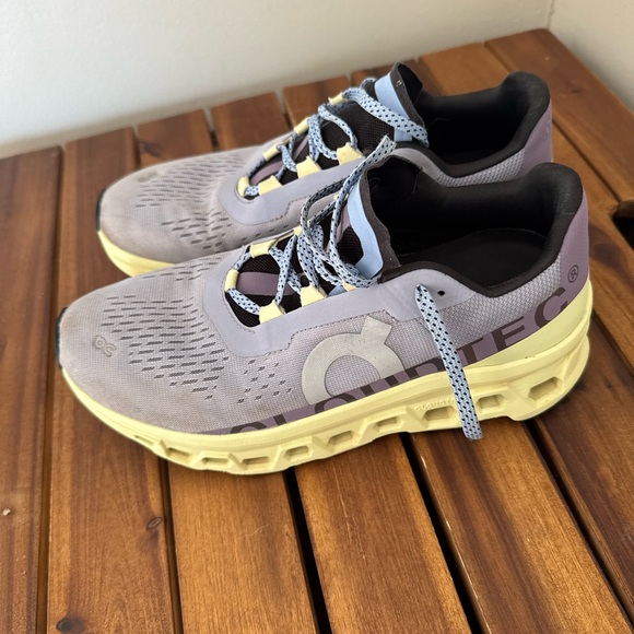 On Cloudmonster Running Shoes Womens Size 8.5 Purple Green Athletic Sneakers - Picture 4 of 6